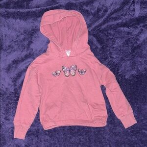 Pink Butterfly Kids Hoodie
